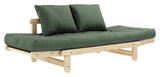 Beat Sovesofa, Natur, Fyrretræ/Oliven Green - UNOLIVING.COM