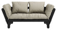 Beat Sovesofa, sort, Fyrretræ/Linen - UNOLIVING.COM