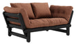 Beat Sovesofa, Sort lakeret, Fyrretræ/Brun - UNOLIVING.COM