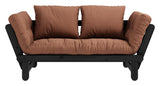 Beat Sovesofa, Sort lakeret, Fyrretræ/Brun - UNOLIVING.COM