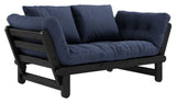 Beat Sovesofa, Sort lakeret, Fyrretræ/Navy Petroleum Blue - UNOLIVING.COM