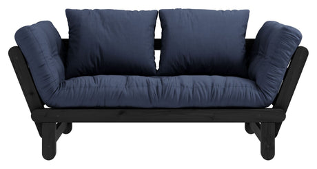 Beat Sovesofa, Sort lakeret, Fyrretræ/Navy Petroleum Blue - UNOLIVING.COM