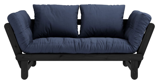 Beat Sovesofa, Sort lakeret, Fyrretræ/Navy Petroleum Blue - UNOLIVING.COM