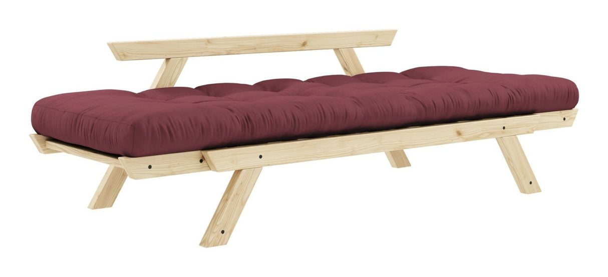 Bebop Sovesofa Bordeaux/Natur - UNOLIVING.COM