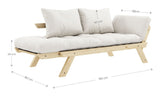 Bebop Sovesofa Bordeaux/Natur - UNOLIVING.COM