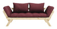 Bebop Sovesofa Bordeaux/Natur - UNOLIVING.COM