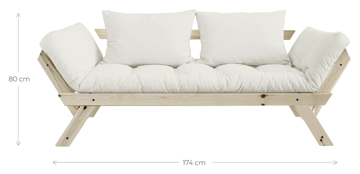 Bebop Sovesofa, Fyrretræ/Beige - UNOLIVING.COM