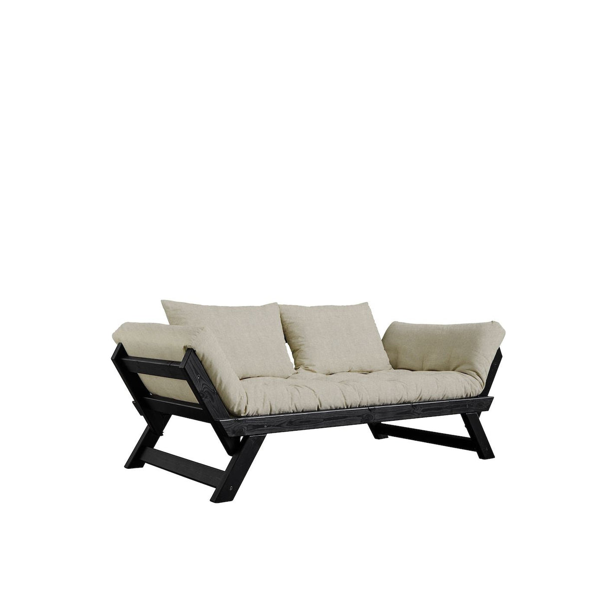 Bebop Sovesofa, Linen/Sort - UNOLIVING.COM