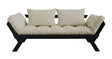 Bebop Sovesofa, Linen/Sort - UNOLIVING.COM