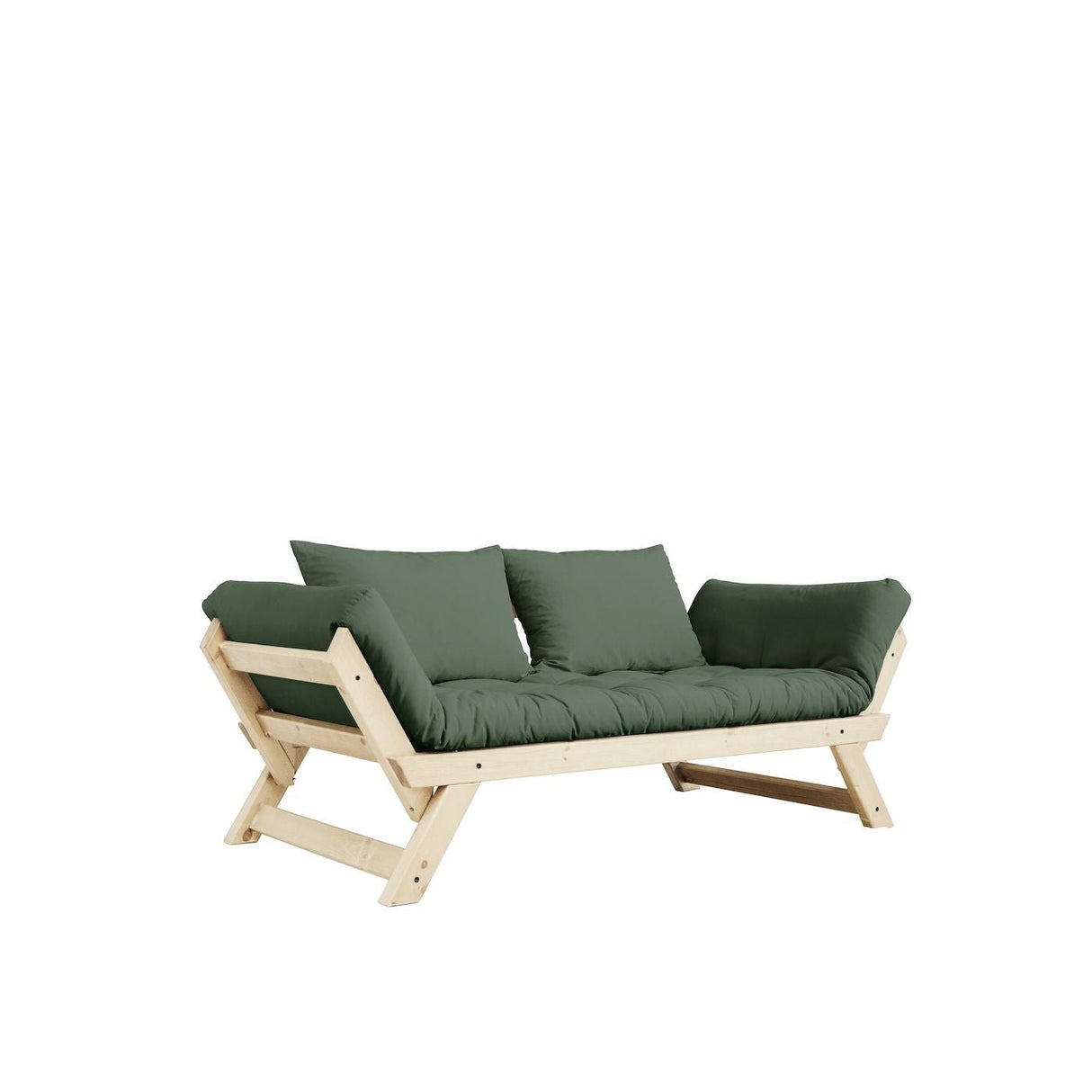 Bebop Sovesofa, Olive Green/Natur - UNOLIVING.COM