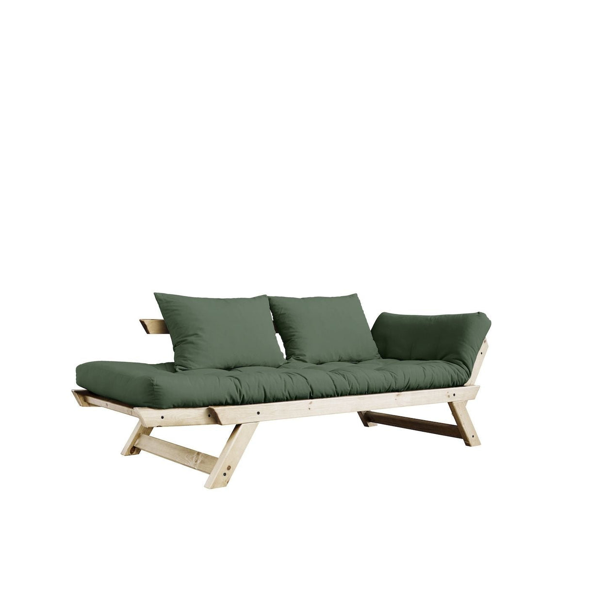 Bebop Sovesofa, Olive Green/Natur - UNOLIVING.COM