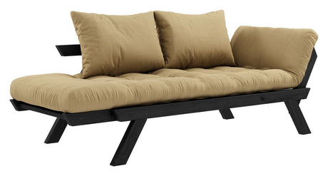 Bebop Sovesofa, Sort lakeret, Fyrretræ/Beige - UNOLIVING.COM