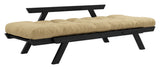 Bebop Sovesofa, Sort lakeret, Fyrretræ/Beige - UNOLIVING.COM