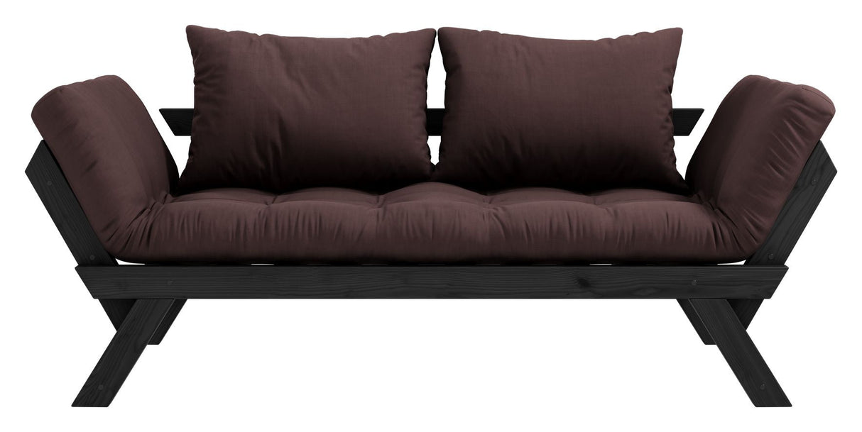 Bebop Sovesofa, Sort lakeret, Fyrretræ/Brun - UNOLIVING.COM