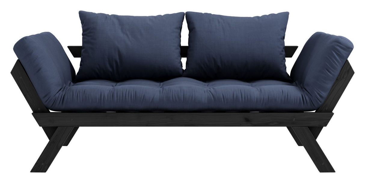 Bebop Sovesofa, Sort lakeret, Fyrretræ/Navy - UNOLIVING.COM