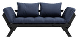 Bebop Sovesofa, Sort lakeret, Fyrretræ/Navy - UNOLIVING.COM