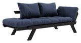 Bebop Sovesofa, Sort lakeret, Fyrretræ/Navy - UNOLIVING.COM