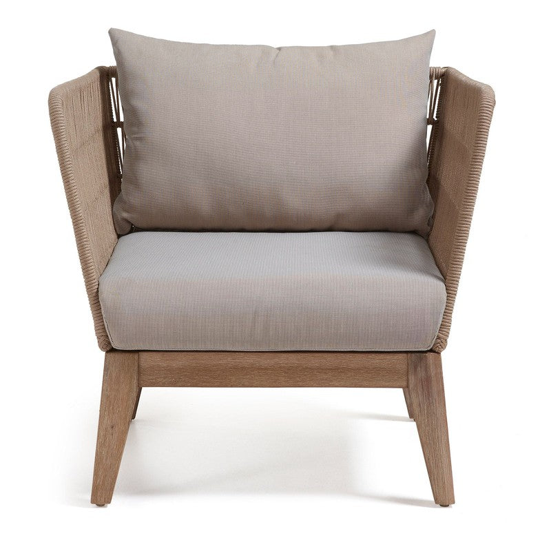 Bellano Loungestol m/hynder Beige reb - UNOLIVING.COM