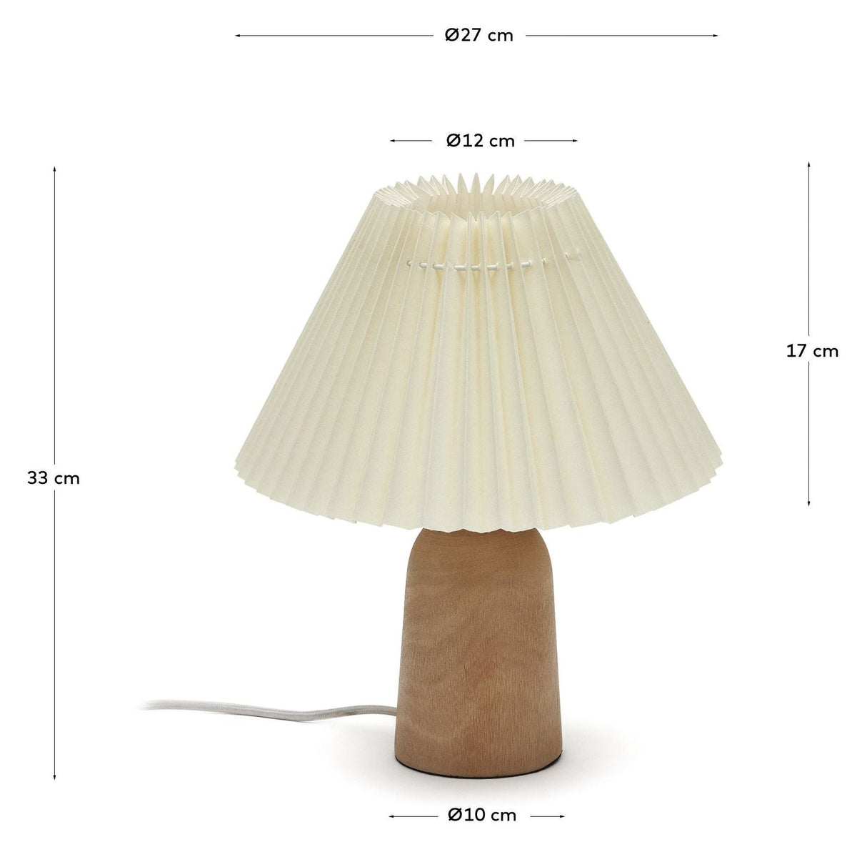 Benicarlo Bordlampe, Beige - UNOLIVING.COM