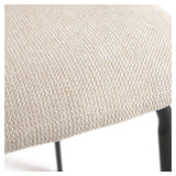 Benilda Spisebordsstol, Beige chenille/Egefinér/Sorte ben - UNOLIVING.COM