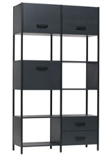 Legacy Reol H220 cm i sort - Træ/Jern - Unoliving.com