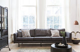 Rodeo 3-pers sofa i øko-læder - Sort - Unoliving.com