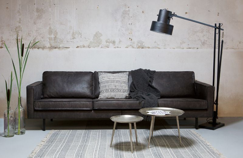 Rodeo 3-pers sofa i øko-læder - Sort - Unoliving.com