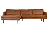 Rodeo 3-pers. Sofa m. venstrevendt chaise, Cognac - Unoliving.com