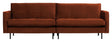 Rodeo Classic 3-pers. Sofa, Rust Velour - Unoliving.com