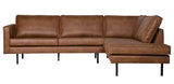 Rodeo Sofa m/højrevendt chaise, Cognac - Unoliving.com