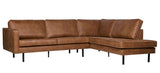 Rodeo Sofa m/højrevendt chaise, Cognac - Unoliving.com