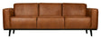 Statement 3-pers. Sofa, Cognac øko-læder - Unoliving.com