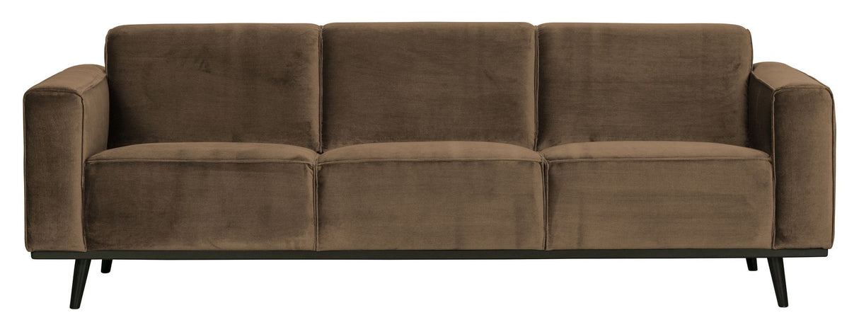 Statement 3-pers. Sofa, Taupe Velour - Unoliving.com