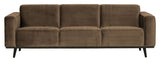 Statement 3-pers. Sofa, Taupe Velour - Unoliving.com