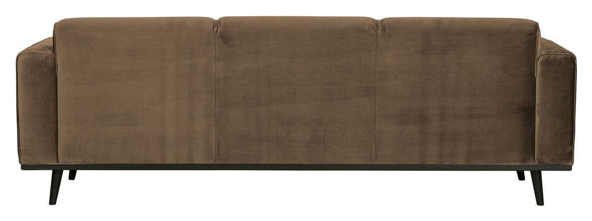 Statement 3-pers. Sofa, Taupe Velour - Unoliving.com