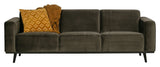 Statement 3-pers. Sofa, Varm Grøn Velour - Unoliving.com