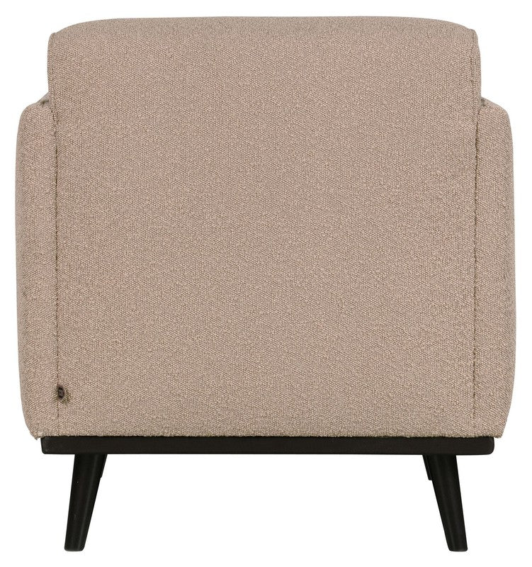 Statement Lænestol m. armlæn, Beige Bouclé - Unoliving.com