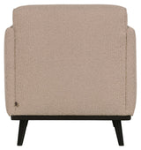 Statement Lænestol m. armlæn, Beige Bouclé - Unoliving.com