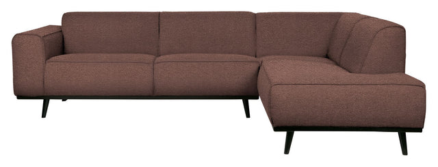 Statement Sofa m. højrevendt chaise, Coffee Bouclé - Unoliving.com