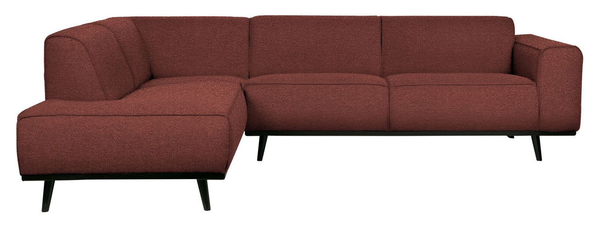 Statement Sofa m. venstrevendt chaise, Chestnut Bouclé - Unoliving.com