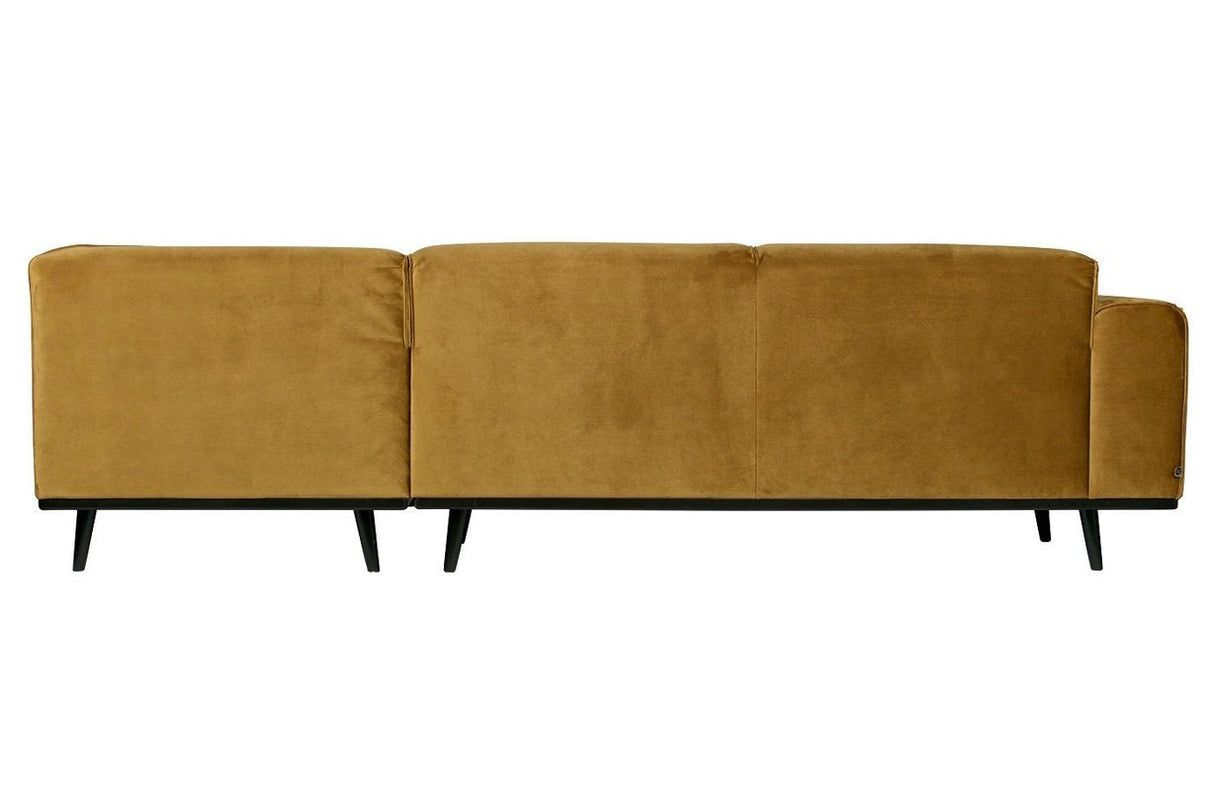 Statement Sofa m/højrevendt chaise - Honninggul velour - Unoliving.com