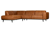 Statement Hjørnesofa m. open-end venstre, Cognac - Unoliving.com