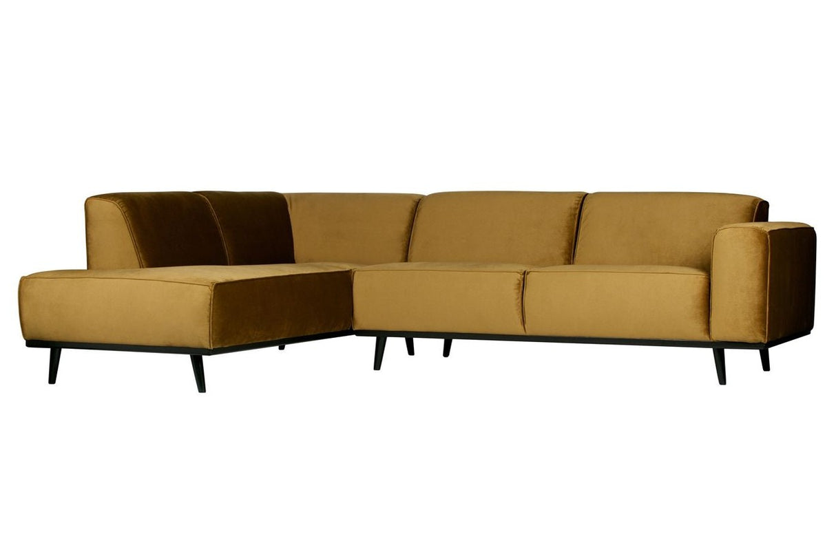 Statement Sofa m/venstrevendt chaise, Honninggul velour - Unoliving.com