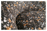 Vogue Loungestol, Aquarel Flower Black Velour - Unoliving.com