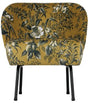 Vogue Loungestol Velour - gul blomsterprint - Unoliving.com