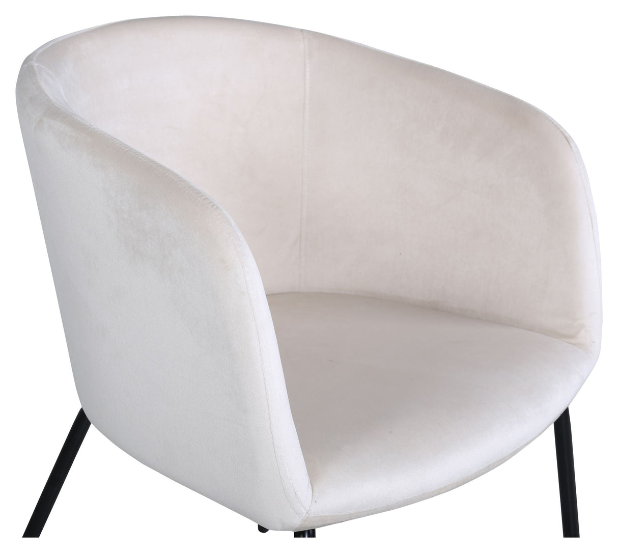 Berit Spisebordsstol, Beige Velour/Sort - UNOLIVING.COM