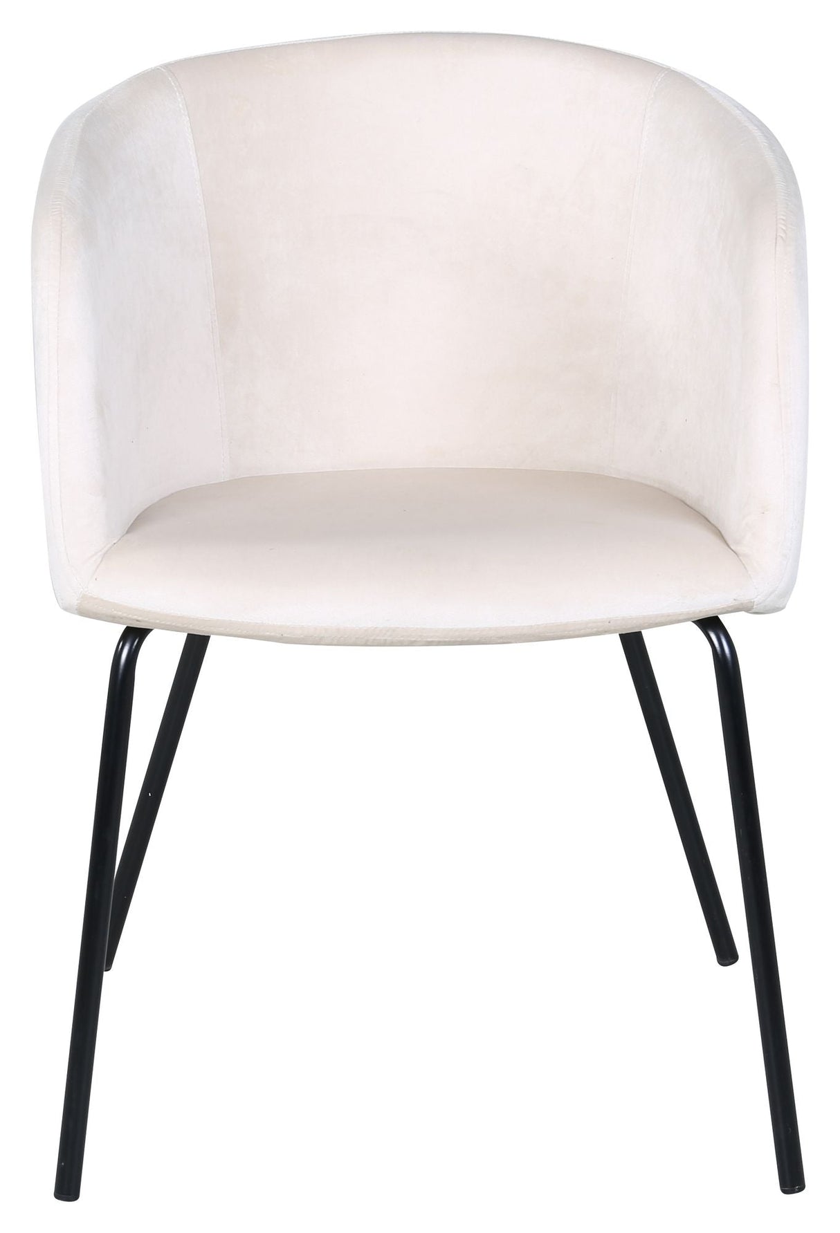 Berit Spisebordsstol, Beige Velour/Sort - UNOLIVING.COM