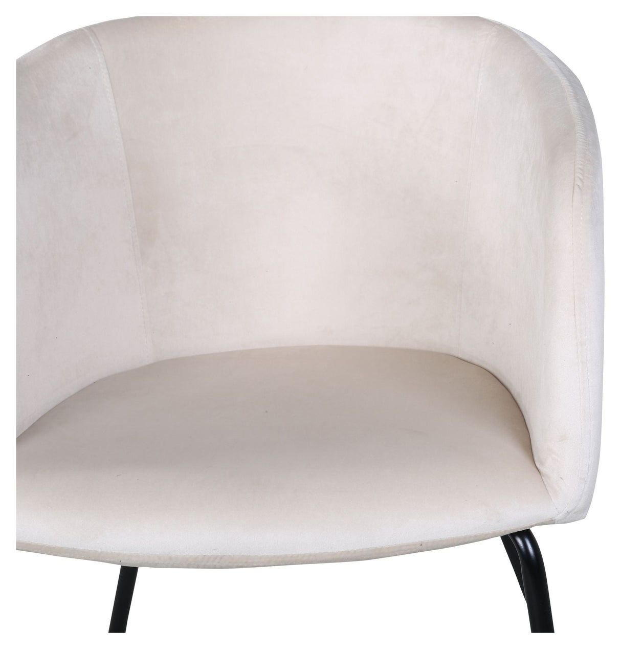 Berit Spisebordsstol, Beige Velour/Sort - UNOLIVING.COM