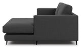 Bernadotte Sofa m. bred chaiselong XL højre, Antracit - UNOLIVING.COM