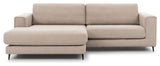 Bernadotte Sofa m. bred chaiselong XL venstre, Beige - UNOLIVING.COM